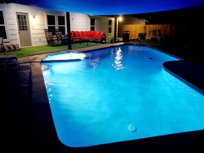 Outdoor pool, a heated pool
