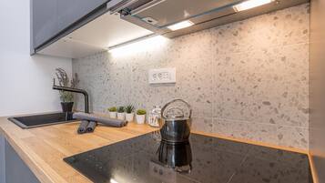 Fridge, oven, stovetop, dishwasher