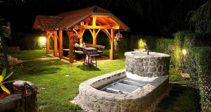 Carpenters Dream House with a garden and swimming pool