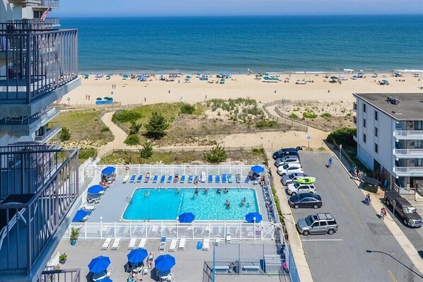 Pool - Direct Ocean Views From this 2 Bedroom Sea Terrace Condo with Outdoor Pool! (Ocean City)