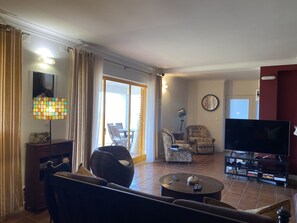 Smart-TV, peis, DVD-spiller og bordtennis