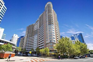 Located in a vibrant city, this hotel offers stunning views from its high-rise balconies.