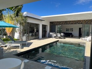 Outdoor pool, a heated pool