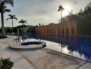 Outdoor pool, a heated pool