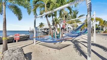 Sun loungers, beach towels