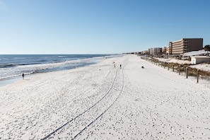 Guests can enjoy access to the beach from this property.