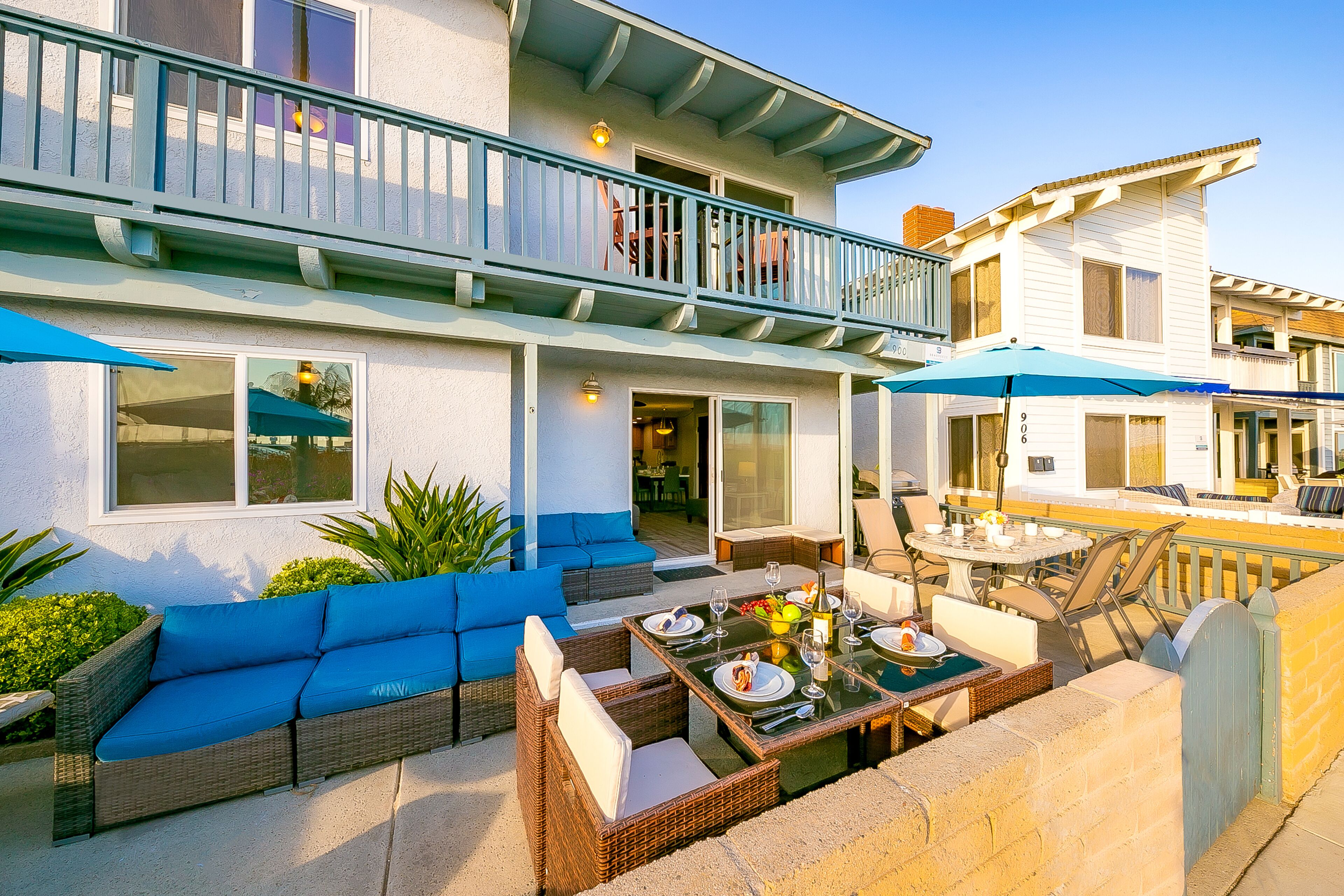 Newport Beach condo with oceanfront patio in ideal location