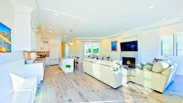 Televisión, chimenea