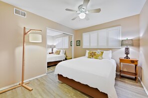 2 bedrooms, iron/ironing board, WiFi, bed sheets