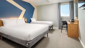Standard Room, Multiple Beds | Desk, laptop workspace, blackout drapes, soundproofing - Ibis budget London Heathrow Central (Hounslow)