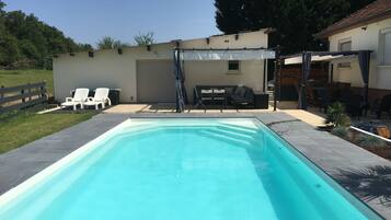 Piscine extérieure, piscine chauffée