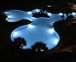 Piscine extérieure, piscine chauffée