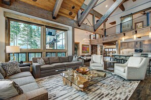 TV, fireplace, video games, DVD player