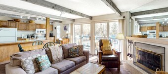 Charming Snowmass Village condo with fireplace, balcony, & amazing views
