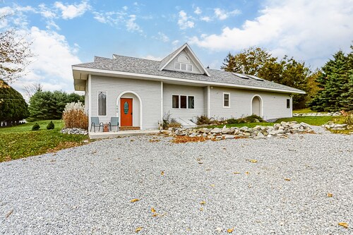 Spacious country home with water views - near beach & Acadia National Park