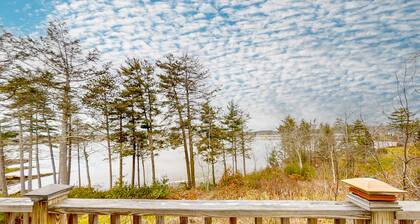 Water-view condo at Sheepscot Harbour Resort with deck, full kitchen, and WiFi