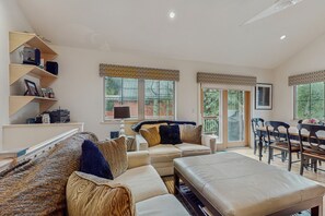 TV, DVD player, stereo