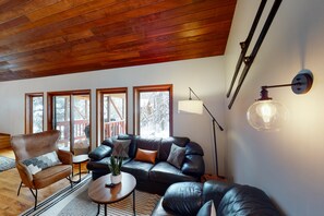 Télévision, cheminée, livres