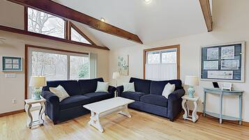 TV, DVD player, books