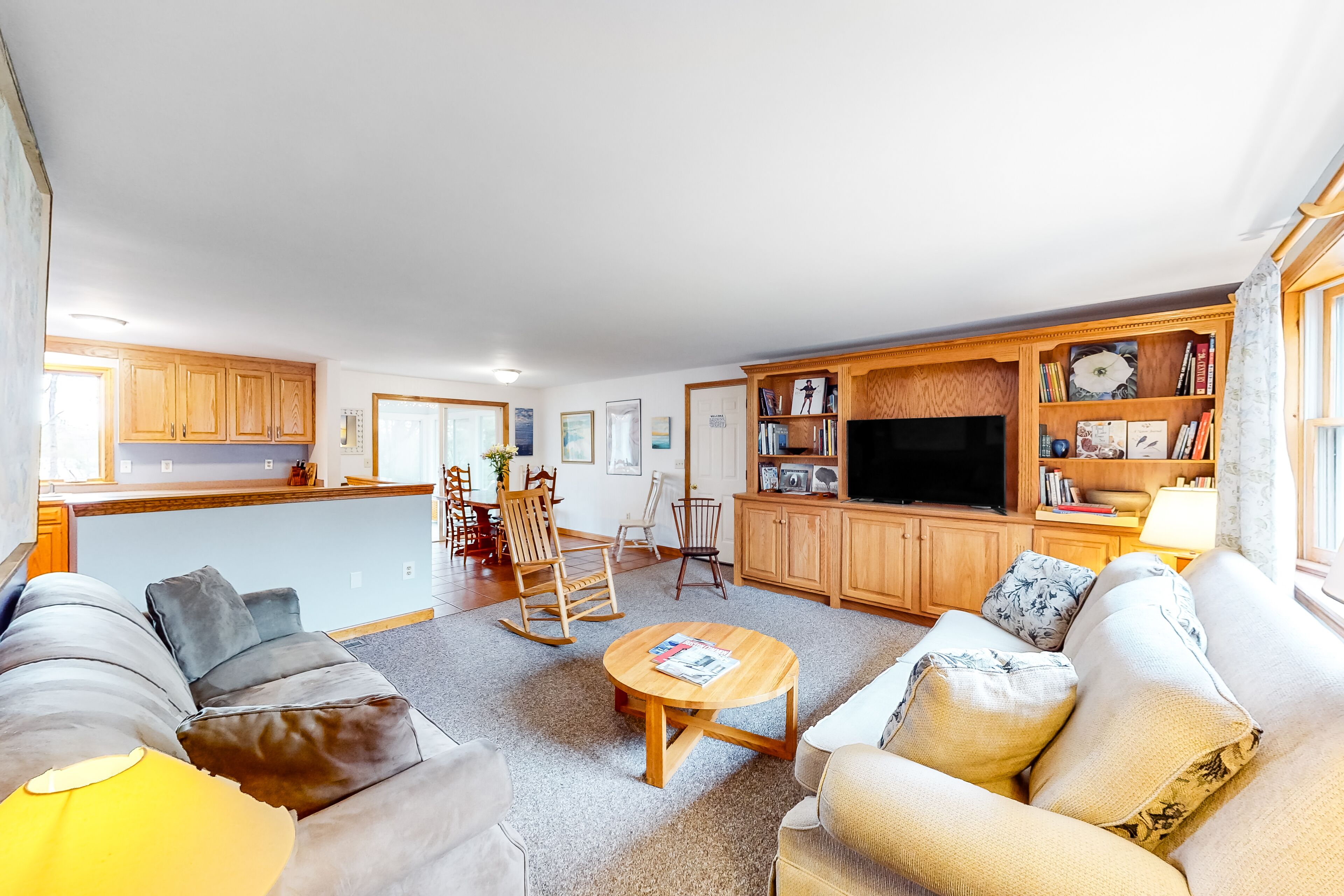 Spacious home on Hinckleys Pond with game room, sunroom & quick access to trail