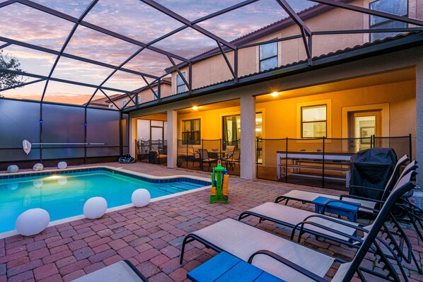 A heated pool