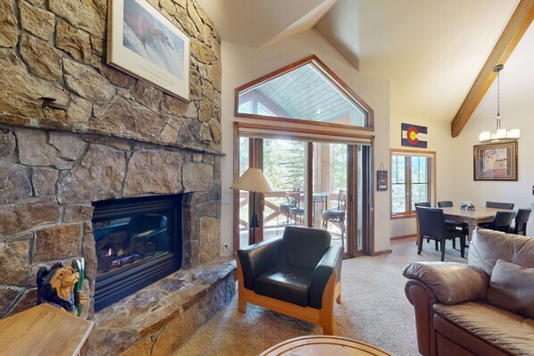 TV, fireplace, stereo