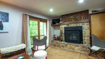 TV, fireplace, DVD player