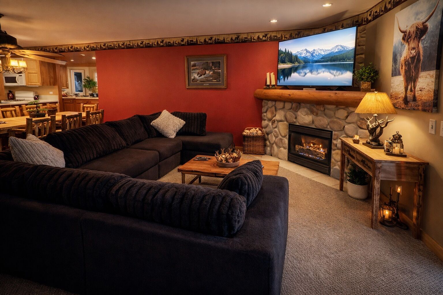 Smart TV, chimenea, videojuegos y futbolito 