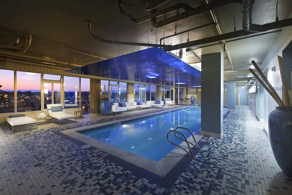 Indoor pool - Modern Bellevue 2BR w/ Gym, W/D & Roof Deck, near Downtown, by Blueground (Seattle)