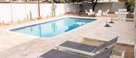 Outdoor pool, a heated pool
