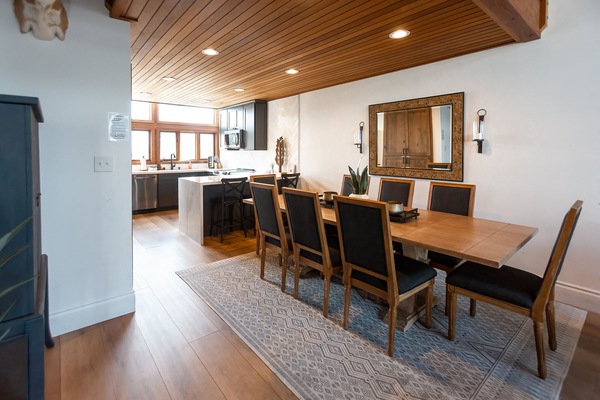 Updated Modern Dining Room table ready to host your next family gathering!