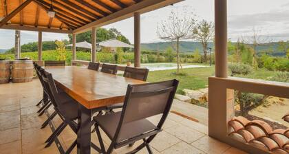 Villa with private pool among vineyards