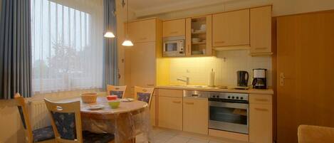 Fridge, oven, dishwasher, coffee/tea maker