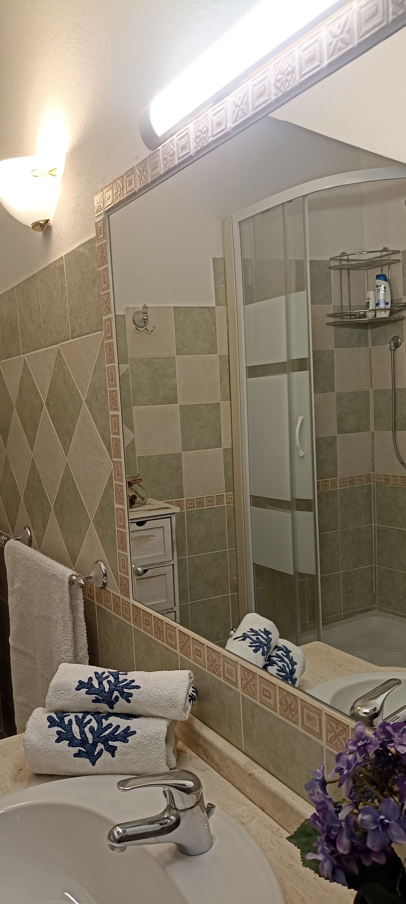 Dusche, kostenlose Toilettenartikel, Haartrockner, Handtücher