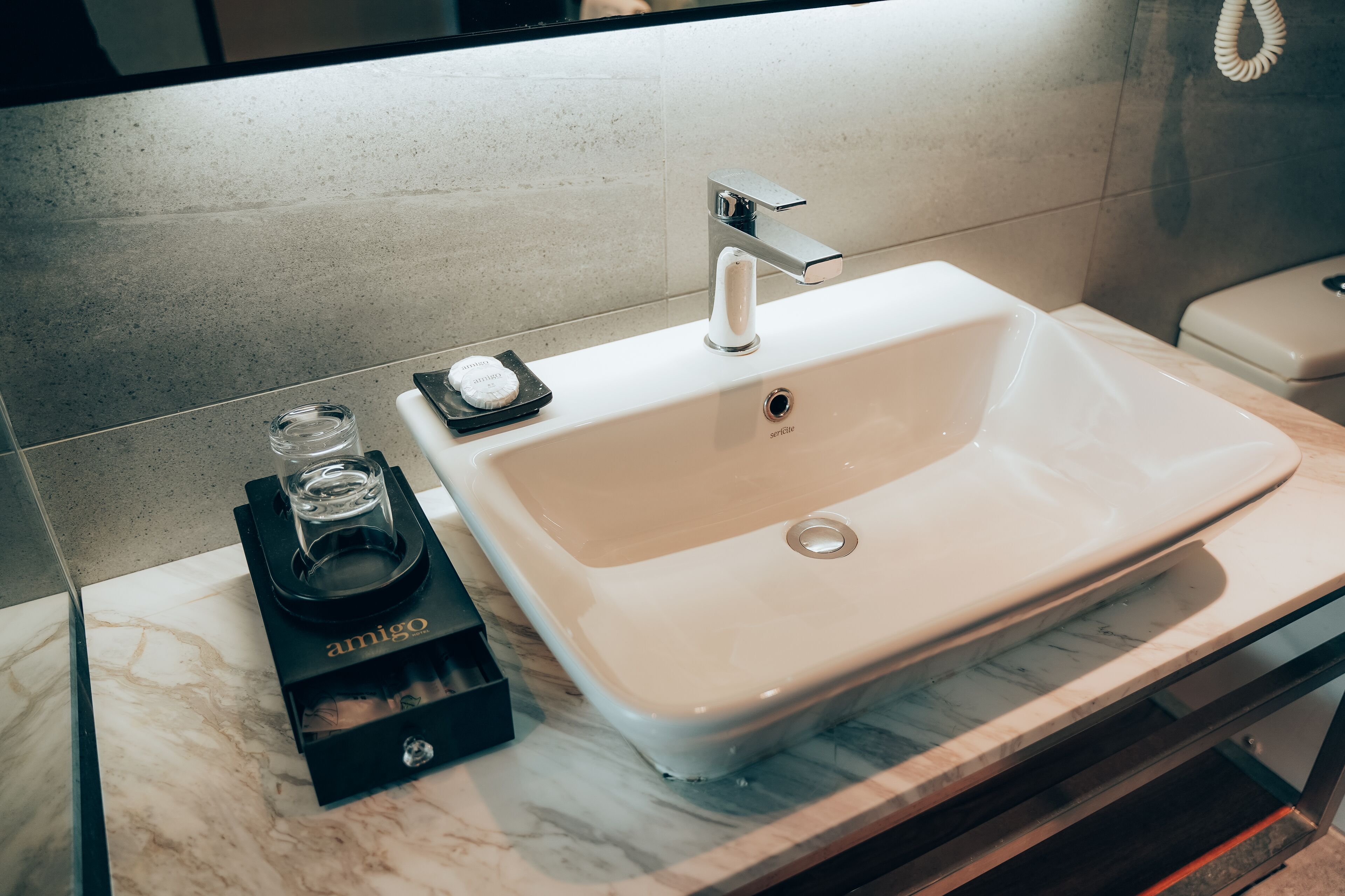 minibar, desk, laptop workspace, blackout curtains