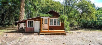 Adorable cottage among trees close to everything
