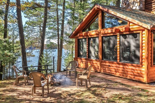 Private, log home on Little Saint Germain Lake in Wisconsin's Northwood!