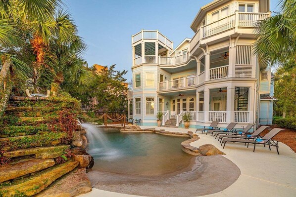 A heated pool