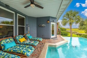 A heated pool - Lux Home, Pool, Riverfront Dock, Gourmet Kitchen . (Saint Simons Island)