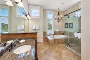 Douche, serviettes fournies