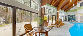Dog-friendly resort home with pool, hot tub, sauna - near Killington Ski Area