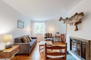 TV, DVD player, books