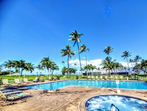 Outdoor pool, a heated pool