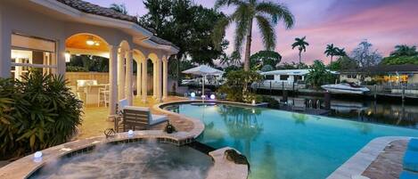 屋外プール、温水プール