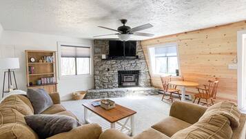 Smart TV, DVD player, books, computer monitors