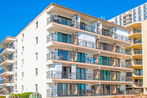 Exterior - Oceanfront Condo with Balcony Overlooking the Beach, AC, WiFi & Laundry (Ocean City)