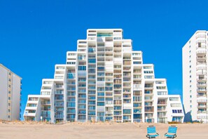 Exterior - Newly Updated Oceanfront Veranda Condo with Private Deck, WiFi, AC & Shared Pool (Ocean City)