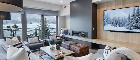 TV connectée, cheminée