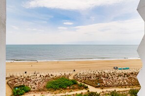 Guests can enjoy access to a sandy beach with a calm sea.