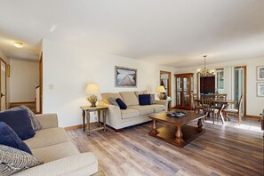 TV, DVD player, books